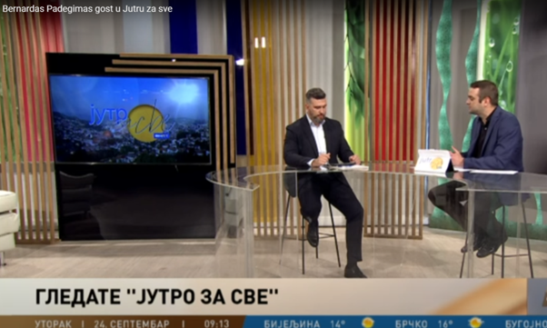 Bernardas Padegimas interviewed in Bosnian TV