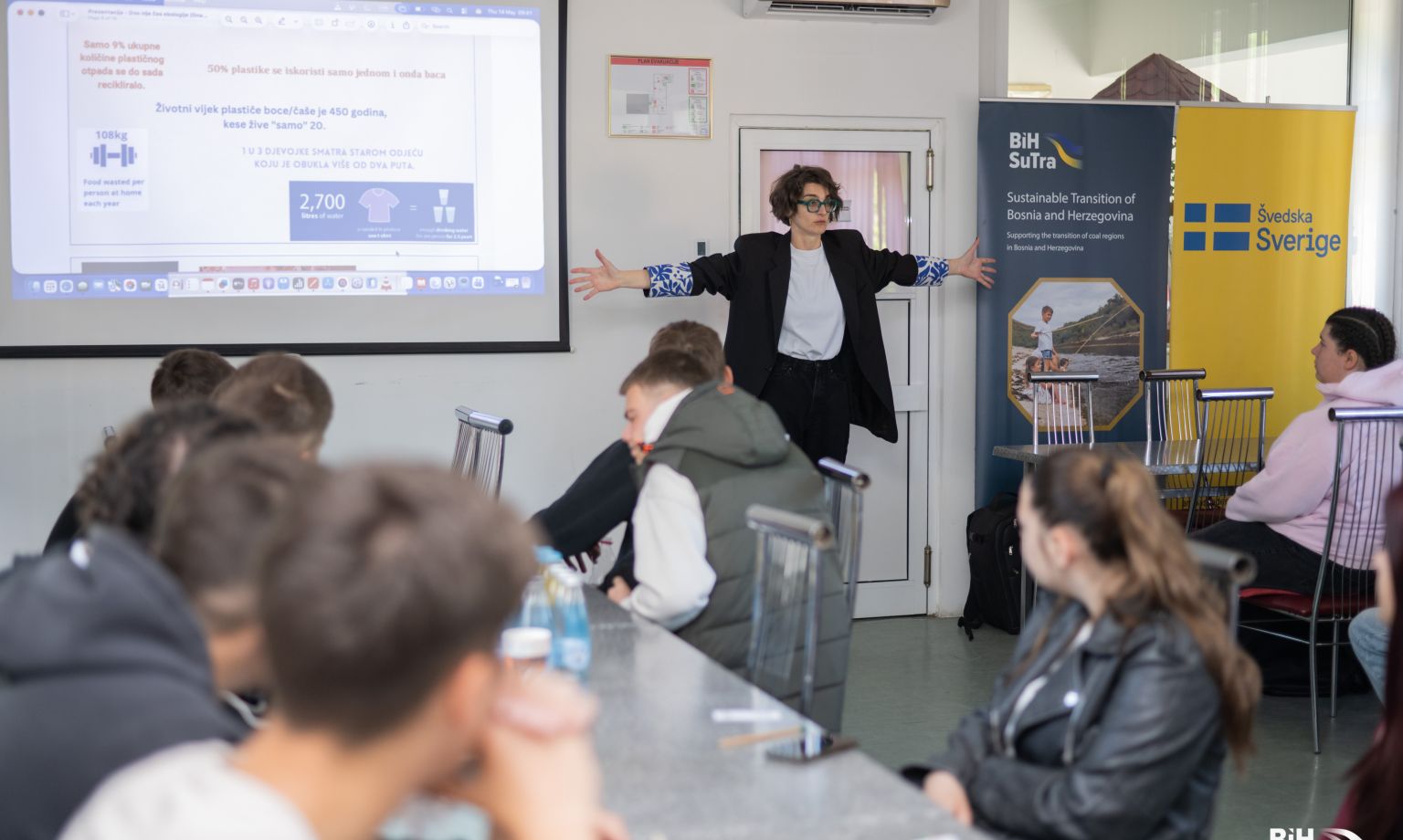 High school students in Breza explored sustainability through BiH SuTra “Zero Waste” workshops “Eco Influencer for a Day”