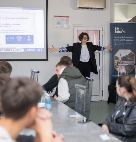 High school students in Breza explored sustainability through BiH SuTra “Zero Waste” workshops “Eco Influencer for a Day”
